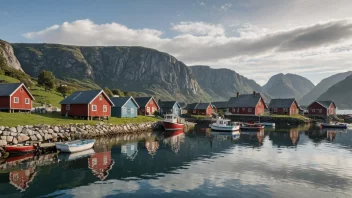 Et pittoreskt kystlandskap i Sørlandet, Norge.