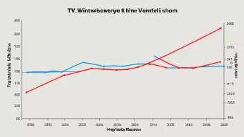 En graf som viser seerdekningen til et TV-program over tid.