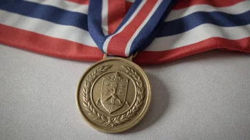 Et bilde av en medalje eller merke som representerer ære og respekt.