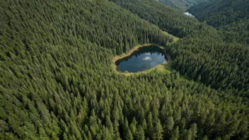 En naturskjønn utsikt over en fylkesskog, som viser skogens naturlige skjønnhet.