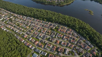 Flyfoto av Haslums bydel