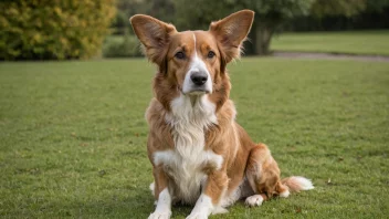 En Blenheim-hund med et vennlig uttrykk.