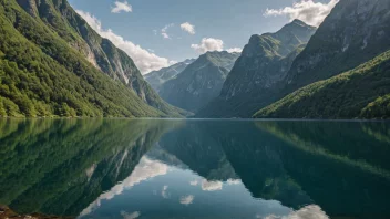 En åndeløs utsikt over Valsøyfjorden, som viser dens naturlige prakt.