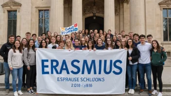 Studenter som deltar i Erasmus-programmet