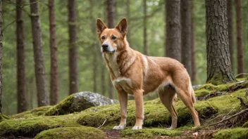 En norsk støver løper gjennom skogen, snuser og sporer sitt bytte.