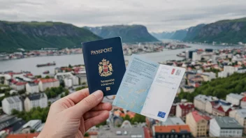 En person som holder et norsk pass, symboliserer statsborgerskap og medlemskap i samfunnet