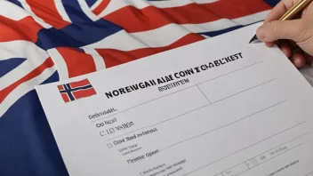 En kvalitetskontrolliste eller et kvalitetsbevis med et norsk flagg i bakgrunnen.