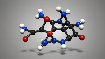 Et bilde av molekylstrukturen til isoheksan, som viser arrangementet av karbon- og hydrogenatomer.