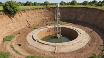 Et bilde av en brønn eller borehull brukt til miljøovervåkning eller geologiske undersøkelser.