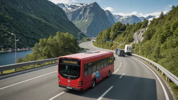 Et bilde som representerer bussforbindelser i Norge.