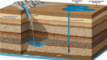 Et bilde som viser sedimentasjonsprosessen i en naturlig omgivelse.