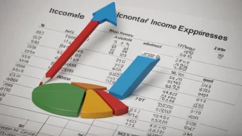 En finansiell rapport med en penn og en kalkulator på toppen av den.