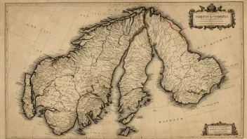 Et kart over Norge som viser de forskjellige geografiske områdene eller landsdelene