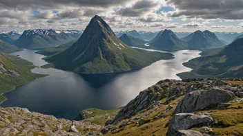 Et majestetisk fjellandskap med Mieronjavre i sentrum