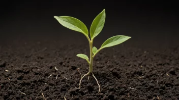 Et bilde som viser de forskjellige stadiene av plantevekst, fra frø til voksen plante.