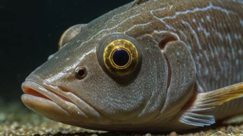 En kjevling fisk som svømmer i havet, med en skole mindre fisk i bakgrunnen.