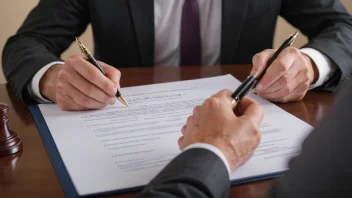 En person som signerer en leasingavtale, som symboliserer avtalen mellom leasetaker og utleier.