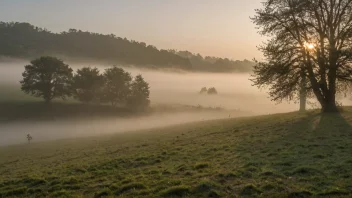 Et fredelig landskap som gir inntrykk av dybde og forståelse.