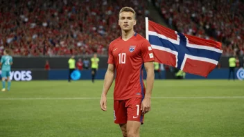 En fotballspiller som representerer Norge på landslaget.