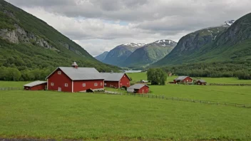 En malerisk gård i Norge