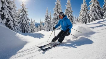 En person som nyter å gå på ski i vintersesongen.