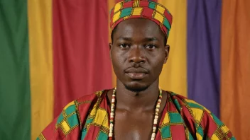 En person fra Togo, som stolt representerer sin kultur