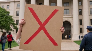 En person som protesterer mot regjeringen.