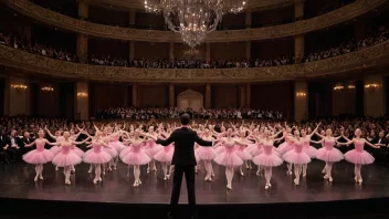 En vakker ballettforestilling med dansere i fargerike kostymer