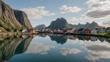 En åndeløs utsikt over Laukvikvær, som viser dens naturskjønne landskap og unike karakteristika