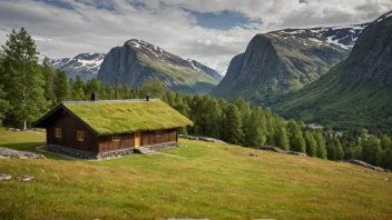 Et tradisjonelt norsk fjellhus.