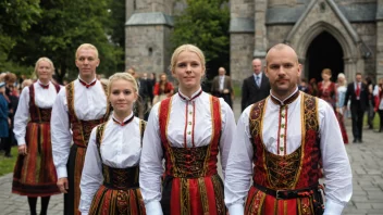 Et fargerikt og levende bilde som viser den unike kulturen og tradisjonene i Trøndelag.