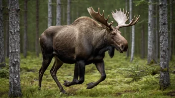 En majestetisk elg i sitt naturlige habitat.