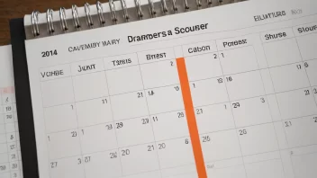 Et bilde av en kalender eller planlegger med en fremhevet tidsperiode, som representerer en planlagt kurs eller klasse