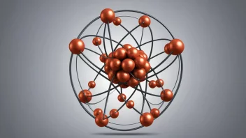 En illustrasjon av atomstrukturen til Francium.