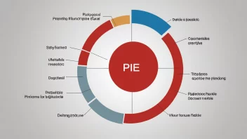 En illustrasjon av en sektorprinsipp, med ulike sektorer og et sentralt prinsipp.