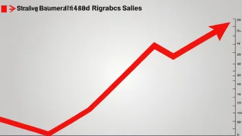 En graf som viser et rekordtall av salg.