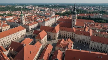 Panoramabilde av Vilnius gamleby