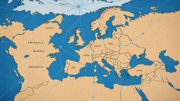 Et bilde som representerer Atlanterhavspakten, som forbinder Nord-Amerika og Europa.