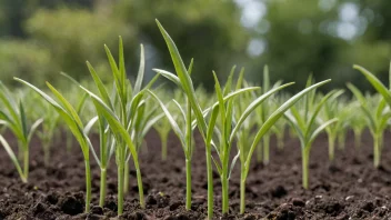 En plante med flere tillere som vokser fra basen, som viser viktigheten av tillere i plantens vekst.