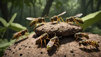 Et bilde av arkmaternes veps i deres naturlige habitat.