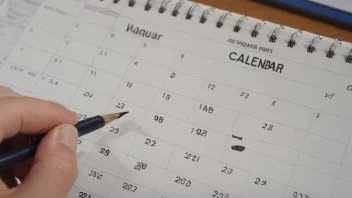 En person som planlegger sin tid med en kalender eller klokke i bakgrunnen.