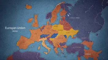 Et kart over Europa med de 27 medlemsstatene i Den europeiske union fremhevet