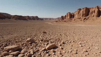 Et steinørkenlandskap uten tegn på liv.