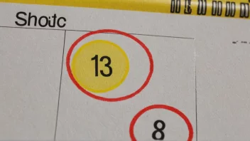 En kalender-side som fremhever lørdag og noen spesielle tall.