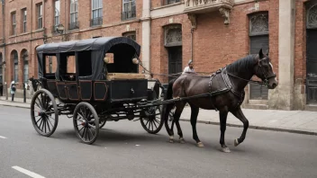 En tradisjonell norsk linkjole, en hestetrukket vogn med flatbunn, brukt til å transportere mennesker eller varer.