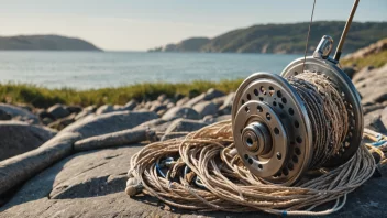 Et fiskeutstyr kalt kjerter, brukt i kystfiske.