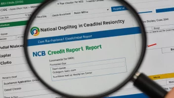 En dataskjerm som viser en kreditt rapport fra National Credit Bureau.