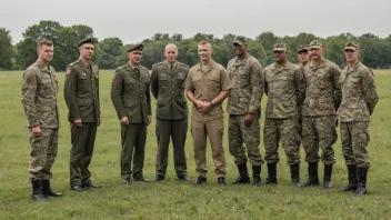 En gruppe militærpersonell i uniform