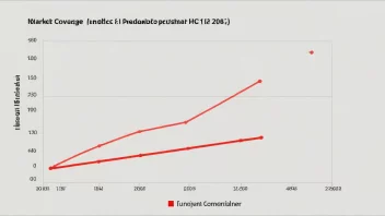 En graf som viser markedsdekningen til et produkt.