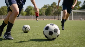 En person i aksjon, som spiller en sport med dyktighet og besluttsomhet.